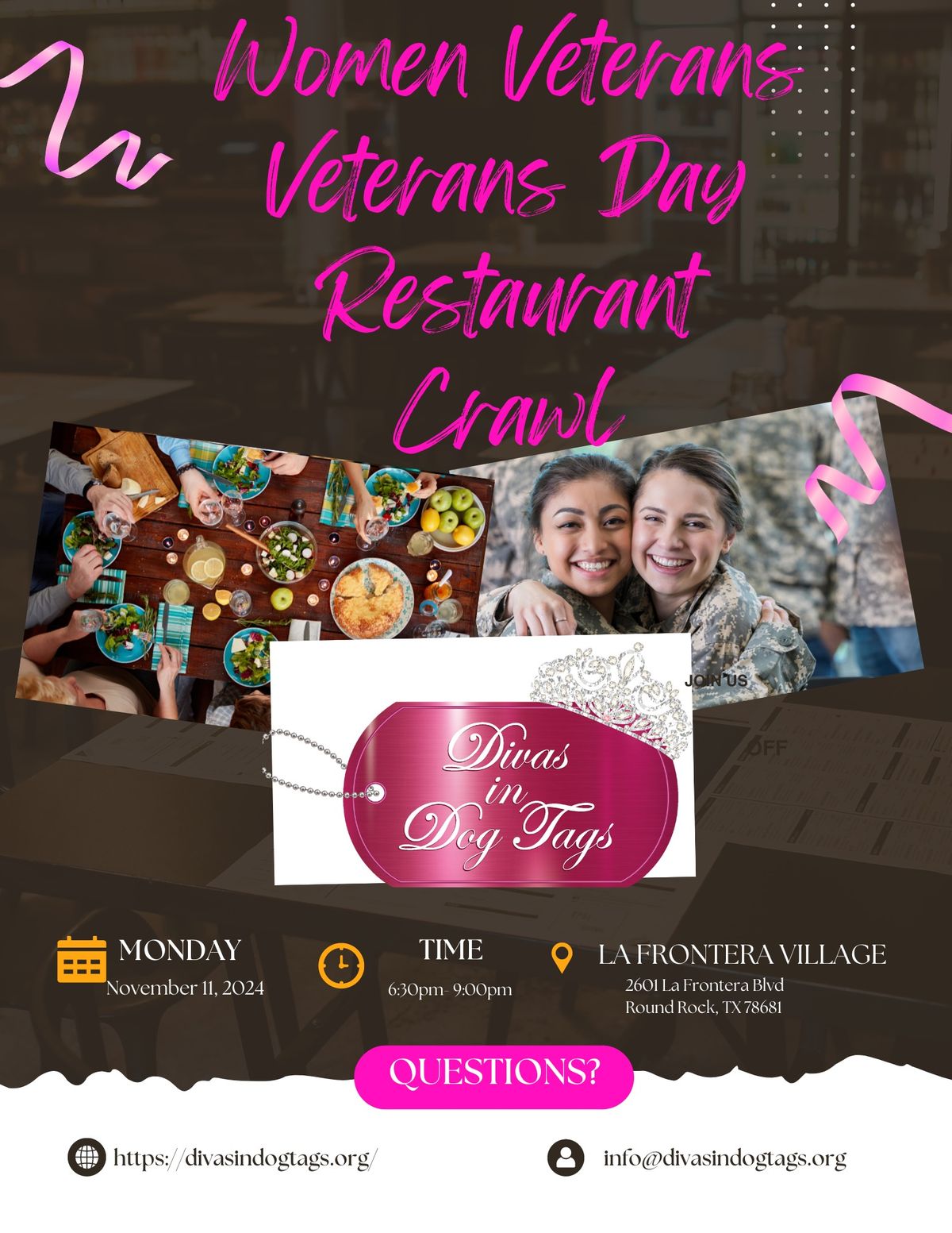 Women Veterans Veterans Day Restaurant Crawl