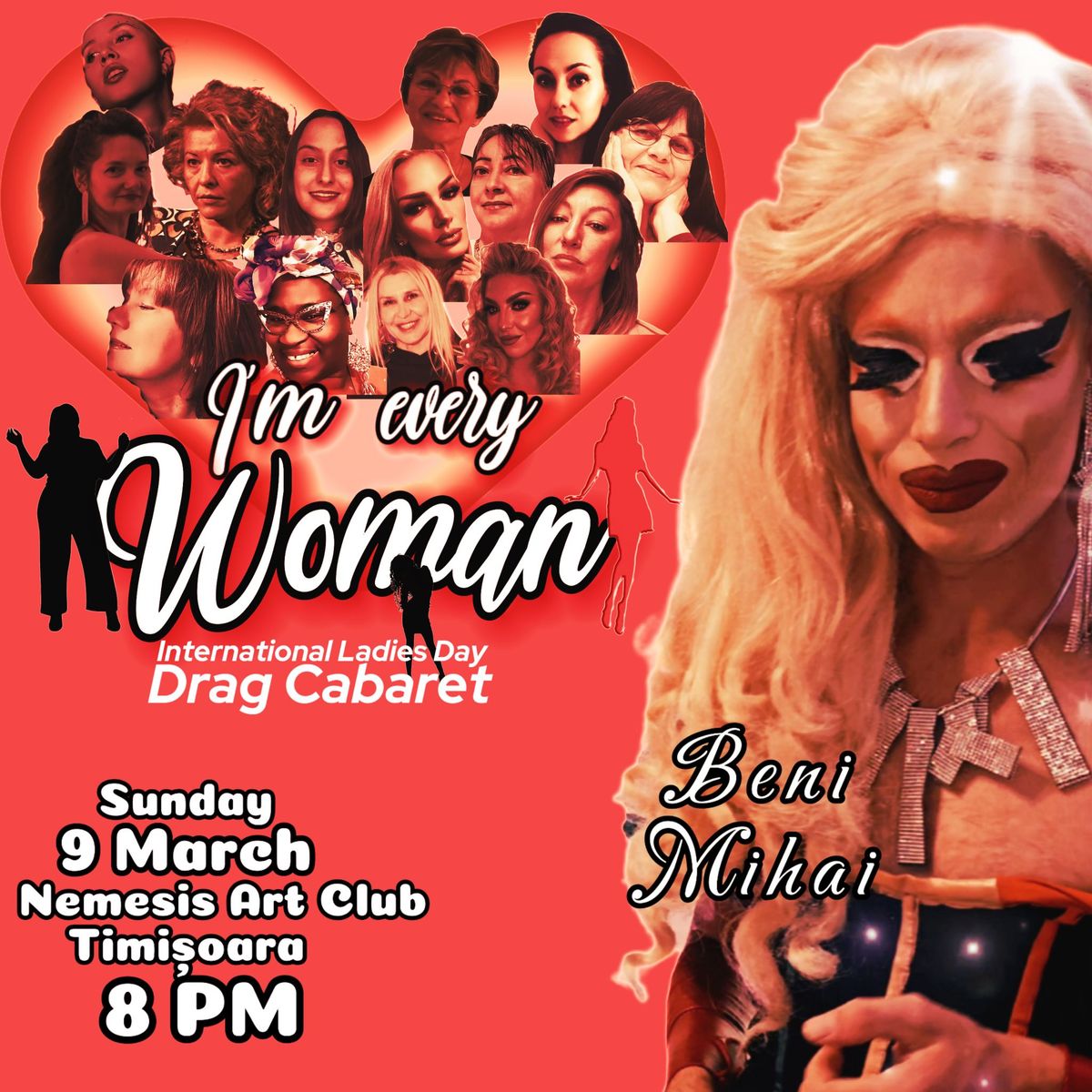 "I'm Every Woman" Drag Cabaret international ladies day