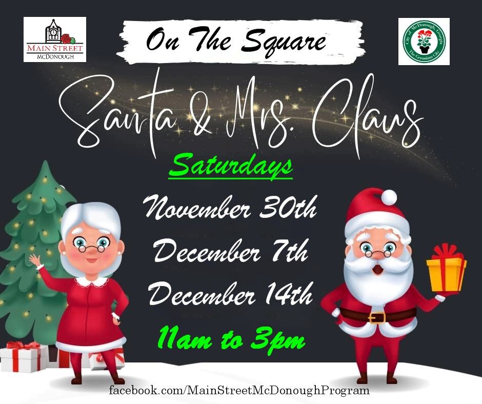 Santa & Mrs Claus on the Square