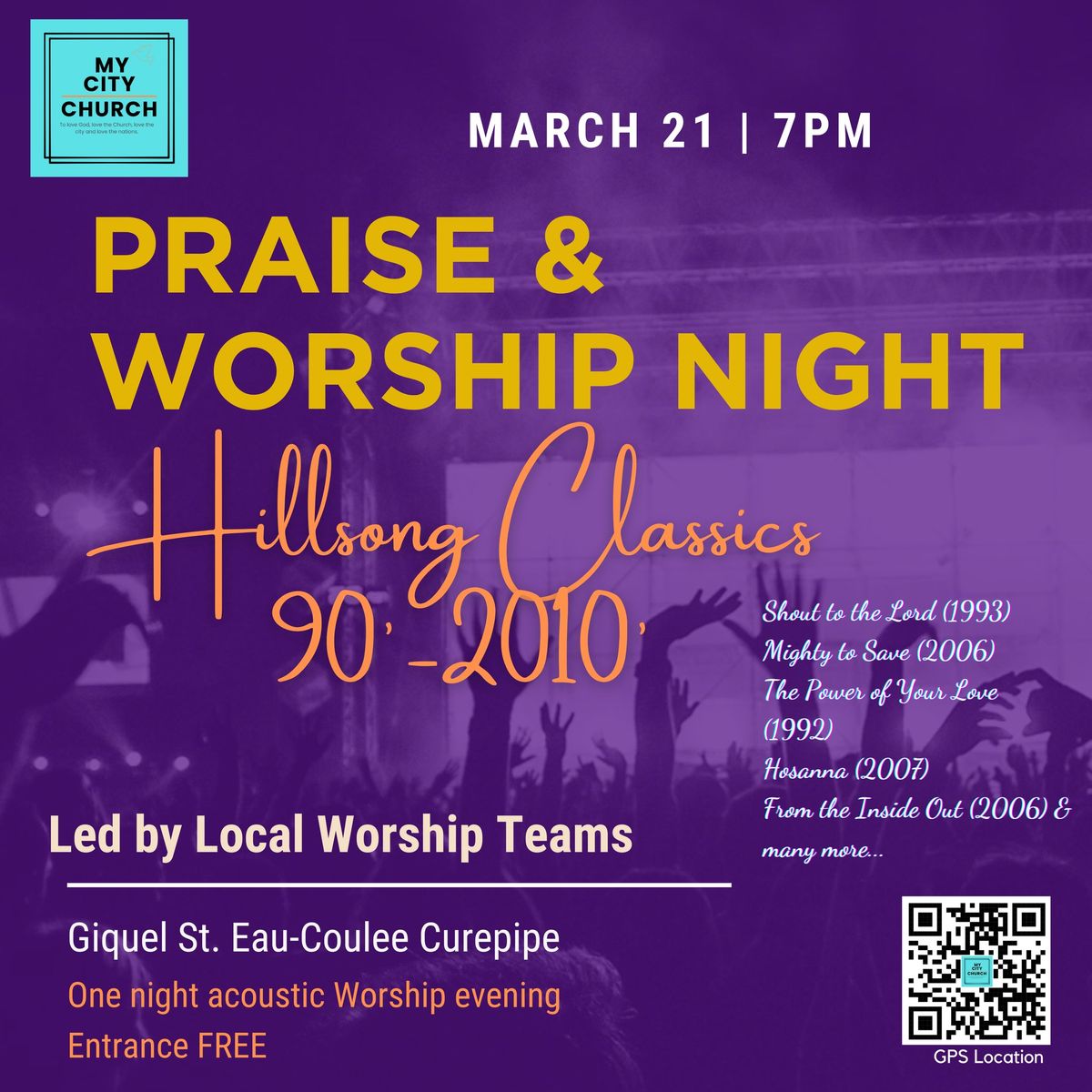 PRAISE & WORSHIP NIGHT \u2013 HILLSONG CLASSICS (90s\u20132010')