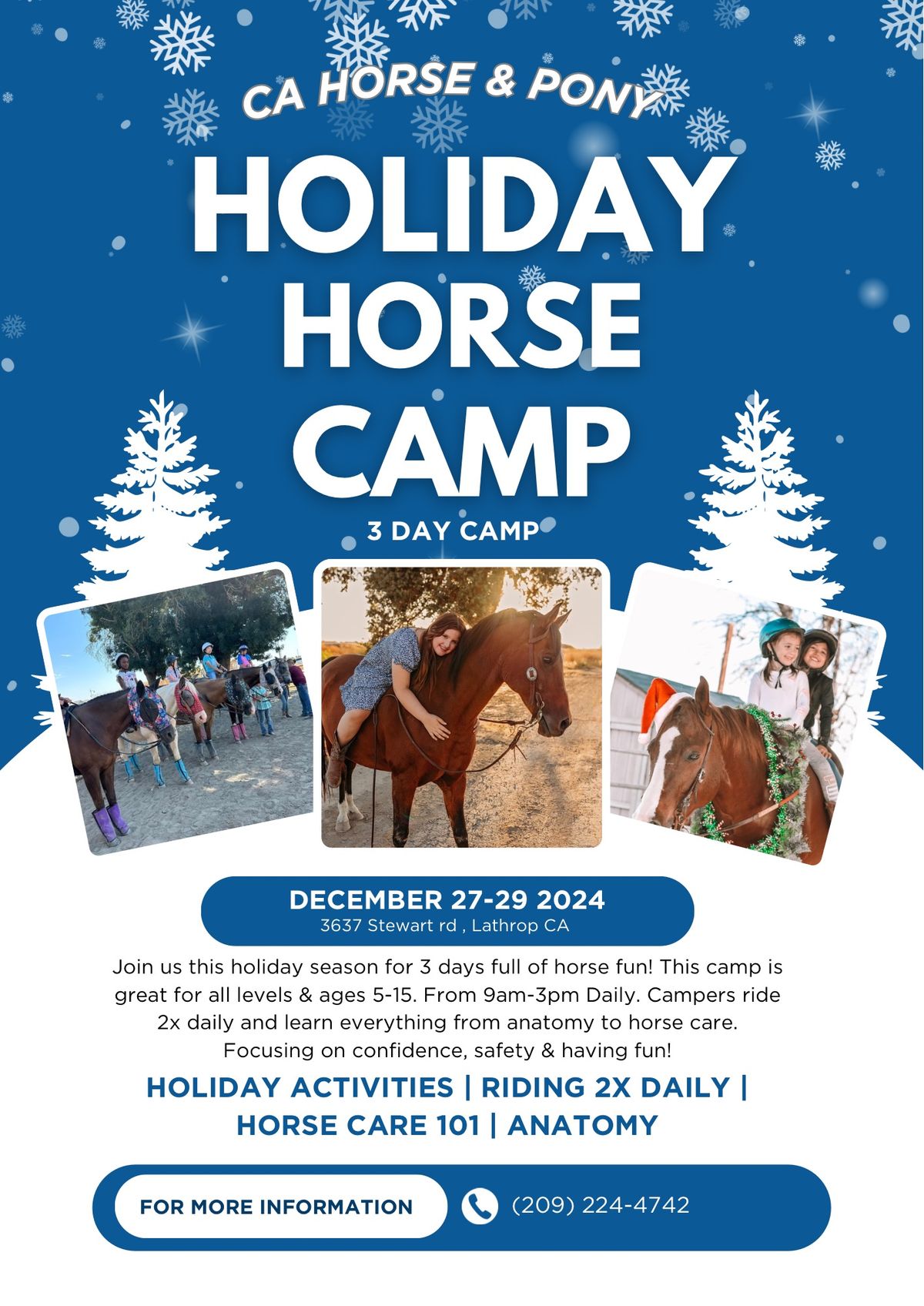 2024 HOLIDAY HORSE CAMP (3 DAYS) 