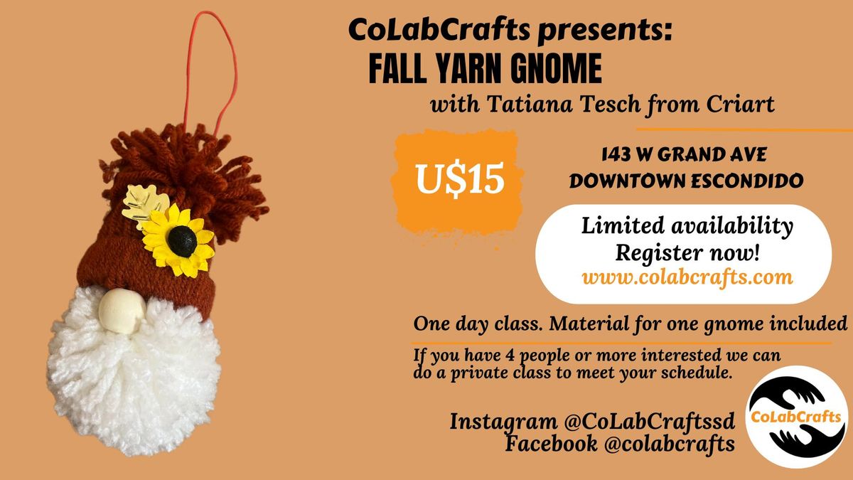 Fall Yarn Gnome Workshop