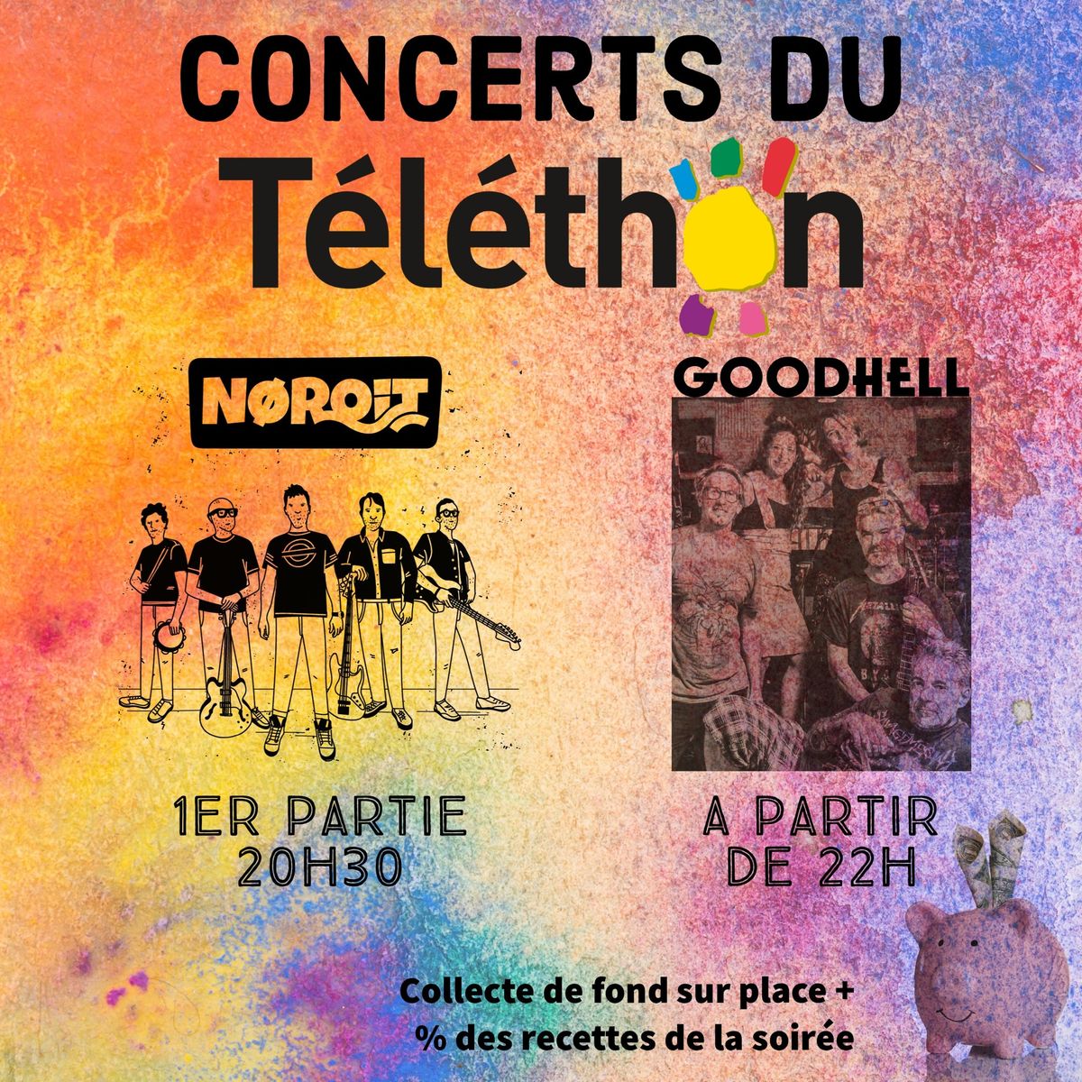 Concerts du T\u00c9L\u00c9THON \u00e0 l\u2019Abrewoir: Noroit (1er partir) + Goodhell