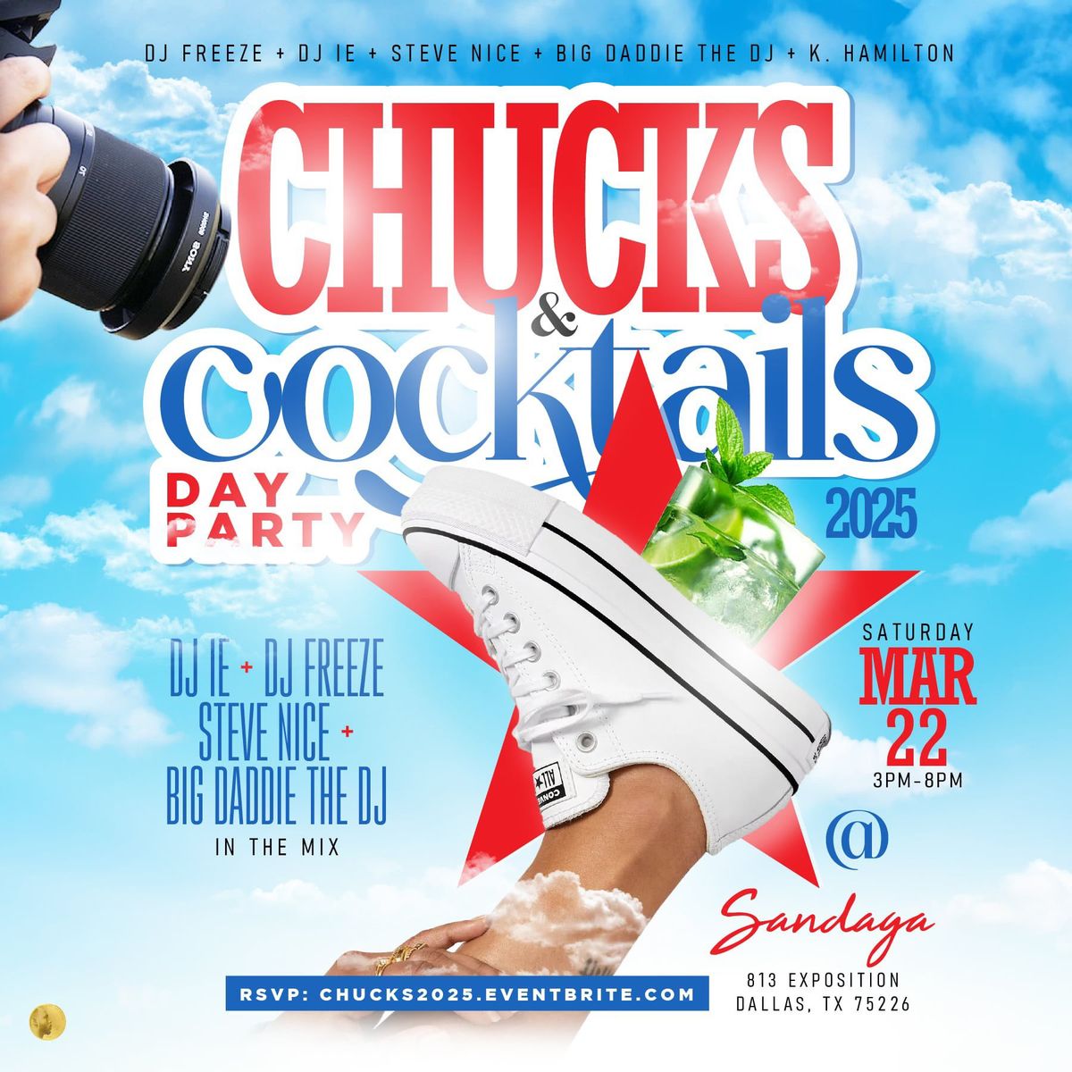 Chucks & Cocktails Day Party 2025 @ Sandaga 813