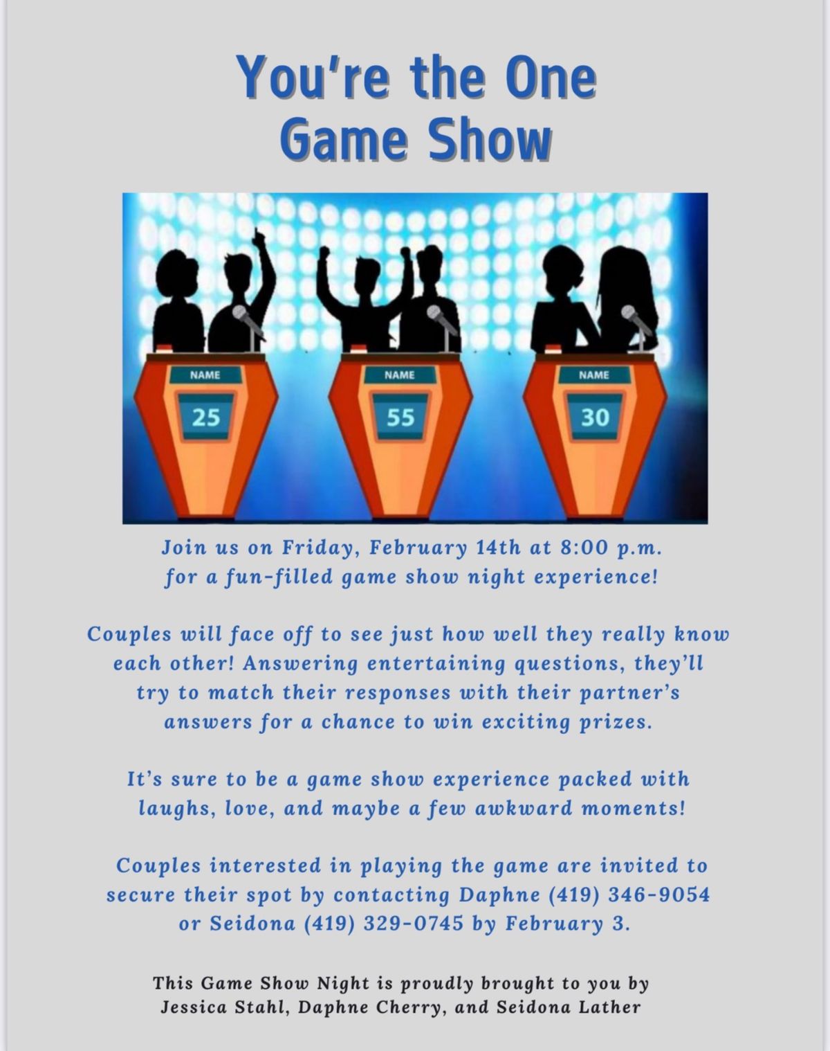 You're the One Game Show - Not a public event