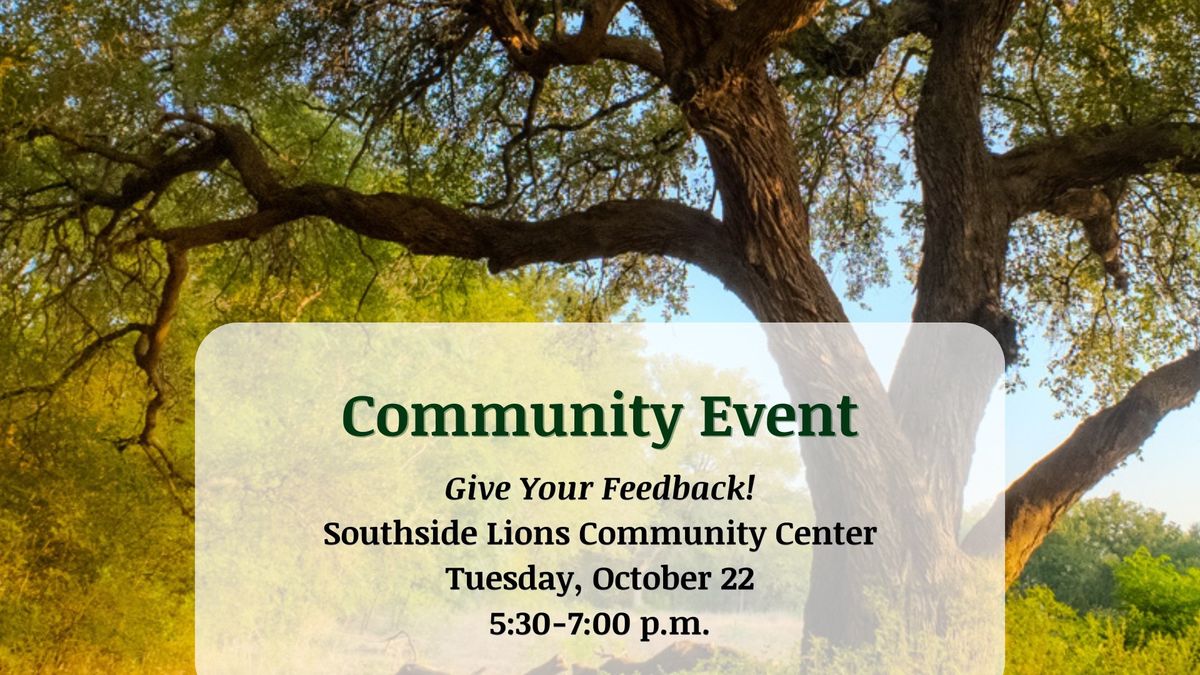 5:30 p.m. Community Input Event