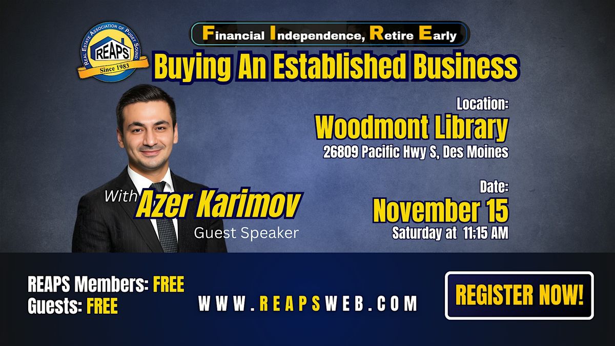 Real Estate Investing: Buying An Established Business  - FIRE GROUP