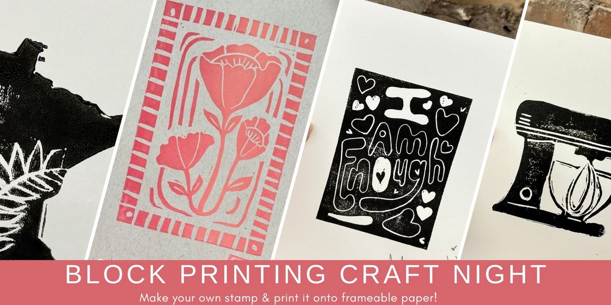 Block Printing Craft Night at Fat Pants Brewing