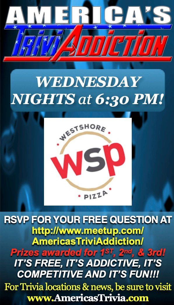 Original Westshore Pizza Trivia Night - Tampa, FL