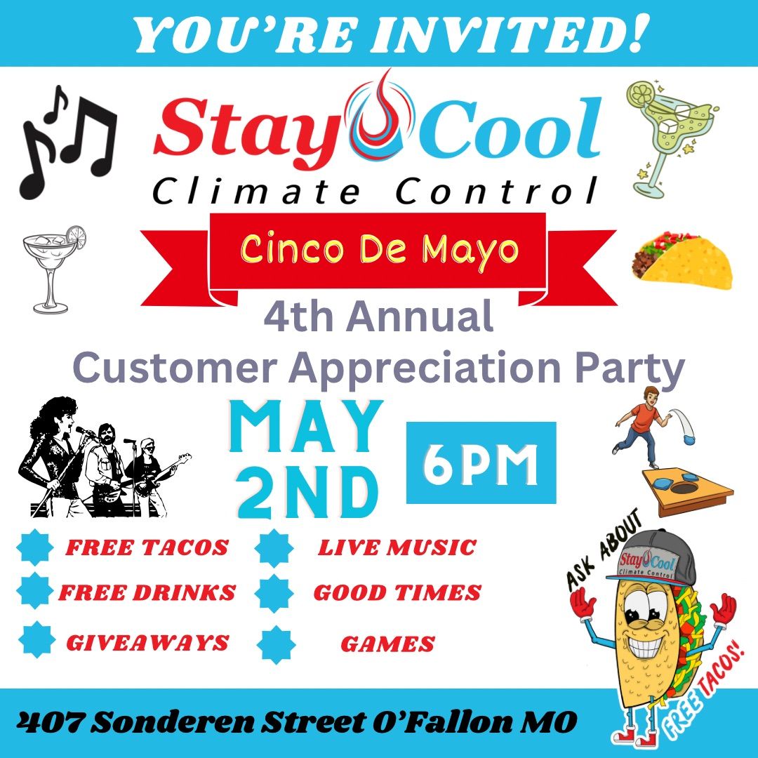 4th Annual Customer Appreciation FREE TACO PARTY!  