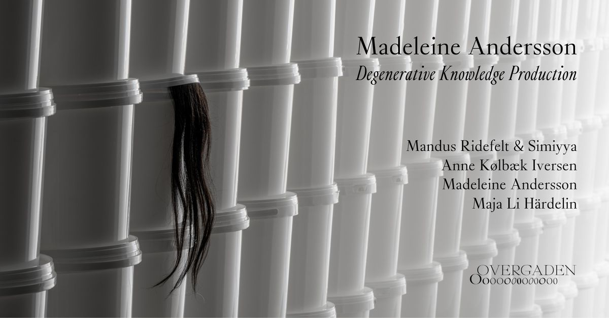 Madeleine Andersson: "Degenerative Knowledge Production" ~ Performances &  Artist Talk