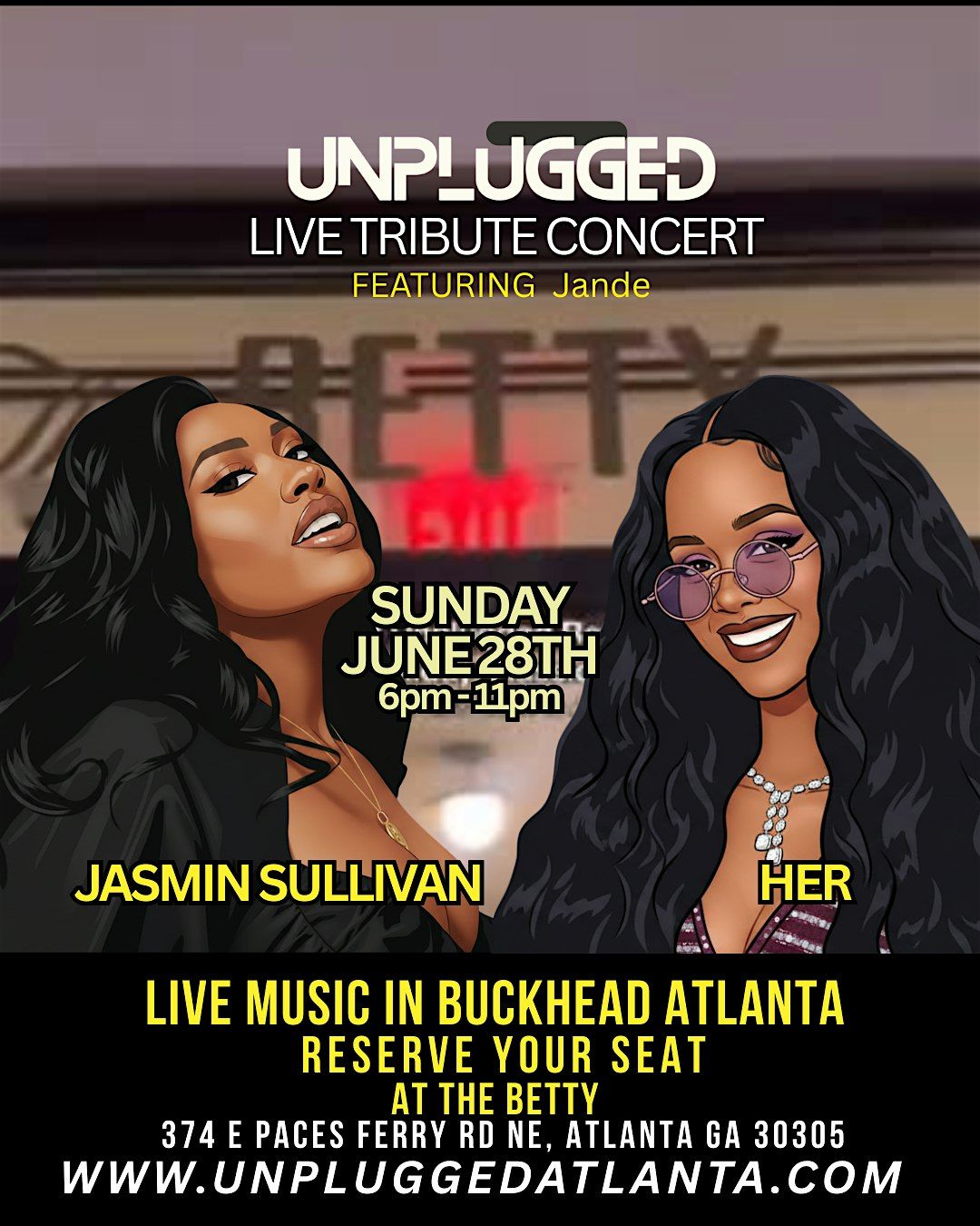 JASMIN SULLIVAN & HER LIVE TRIBUTE @ THE BETTY BUCKHEAD SUN JUNE 28, 2026