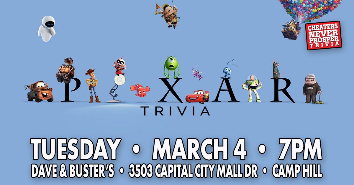 Pixar Trivia at Dave & Buster's - Camp Hill