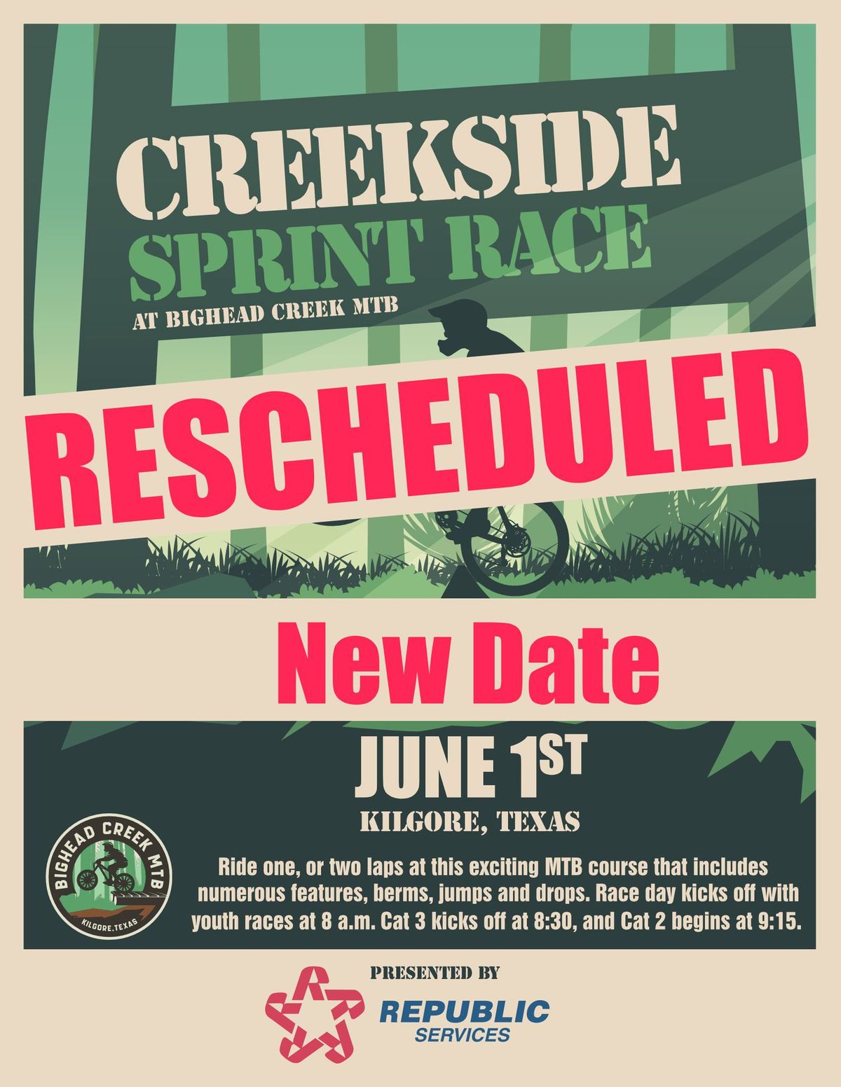 4th Annual Creekside Sprint Race - 4th race of the Shred the Pines Series