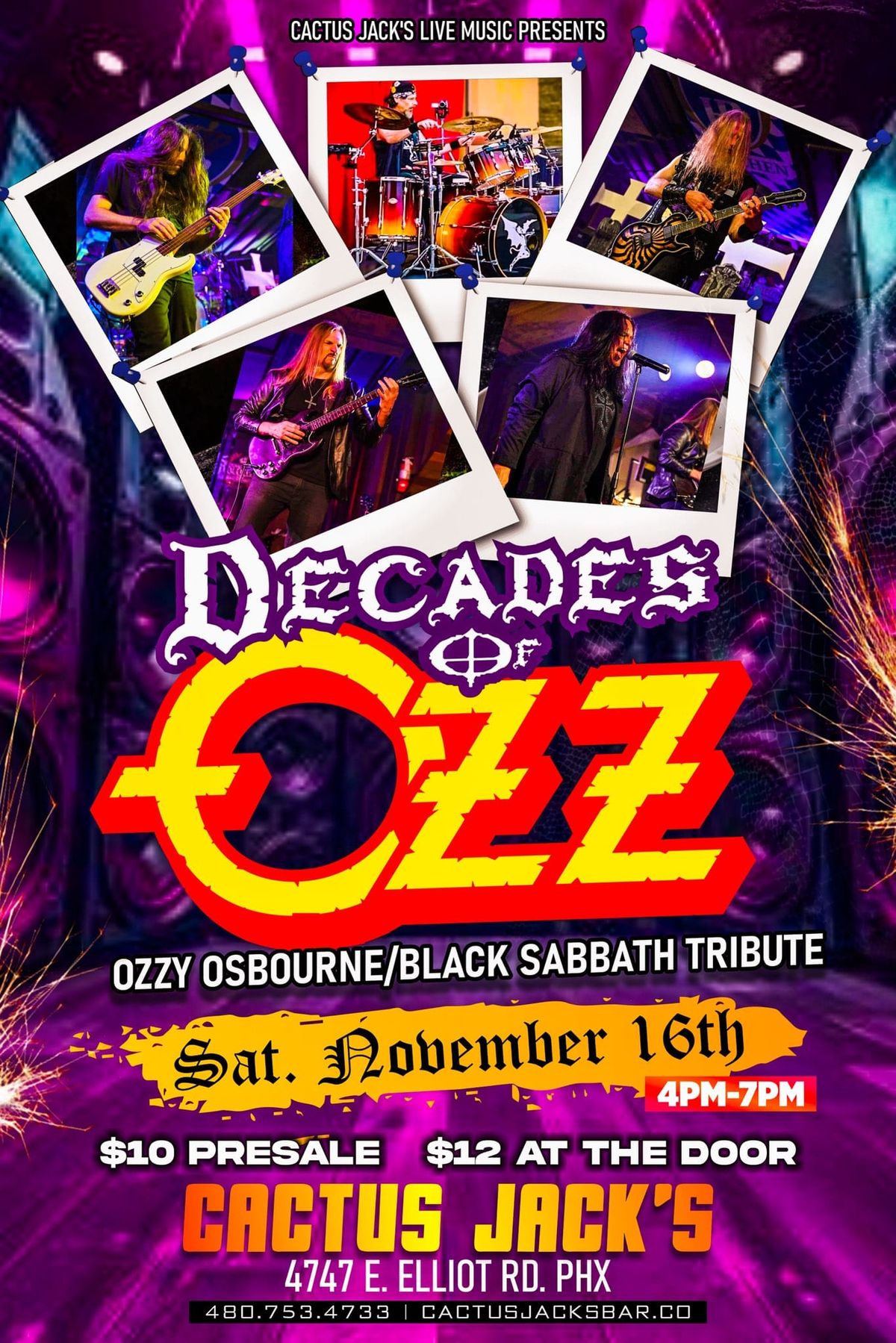 Decades of Ozz @ Cactus Jacks