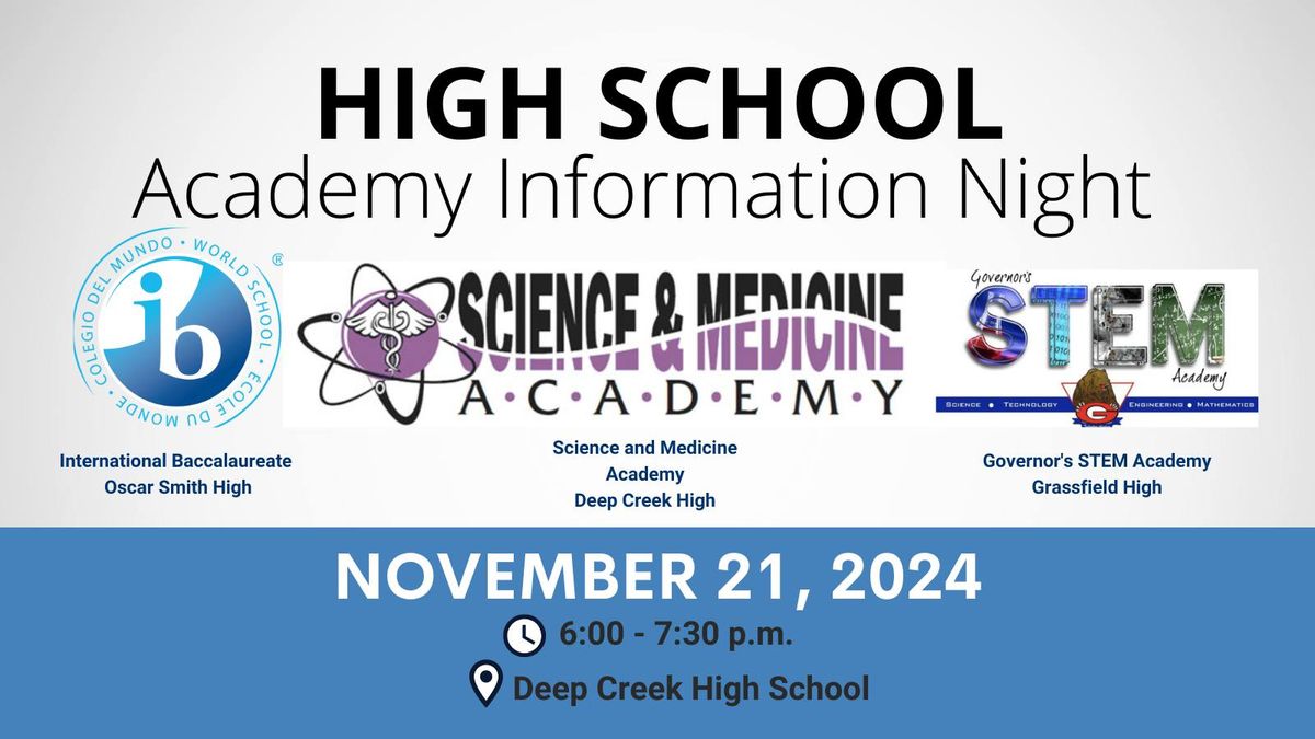 High School Academy Information Night