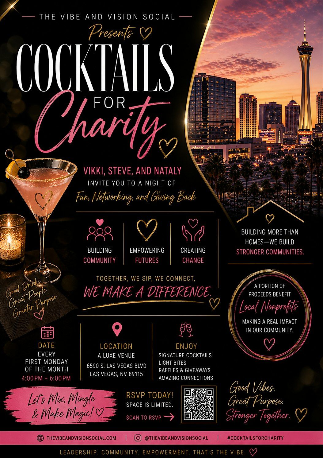 The Vibe and Vision Social Presents Cocktails for Charity