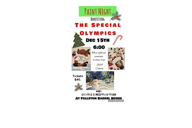 Christmas Painting Night benefiting The Special Olympics