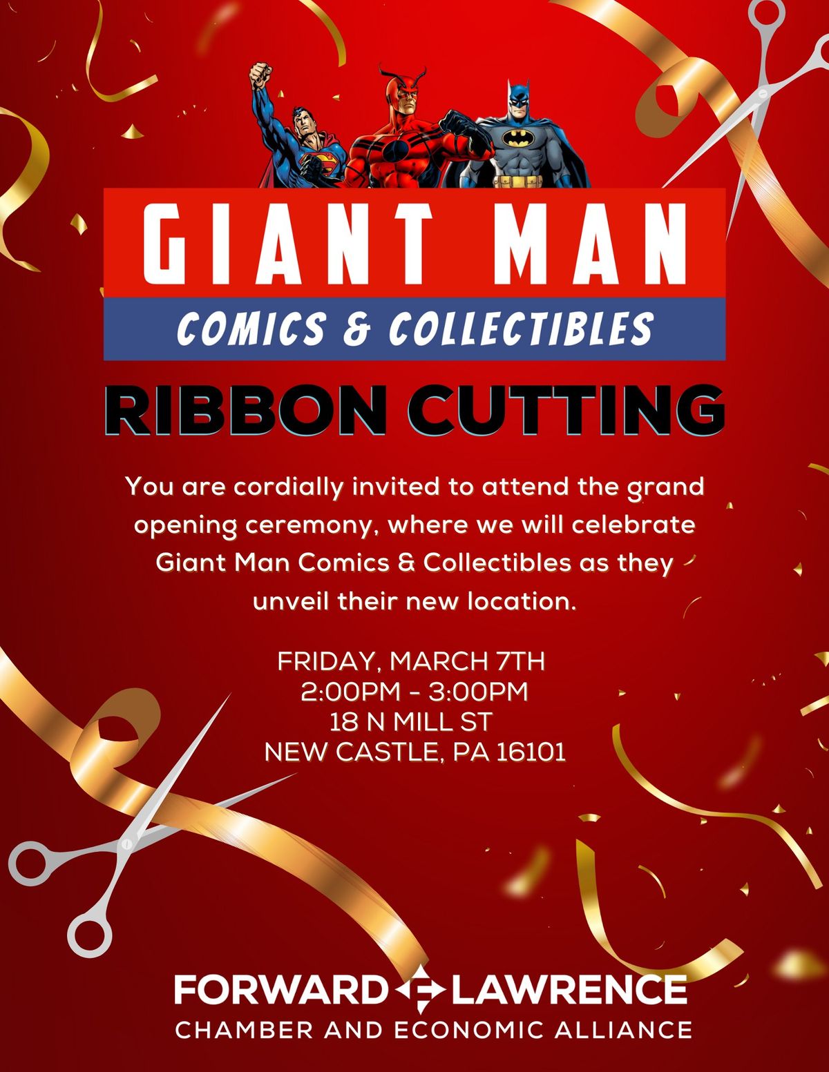 Giant Man Comics & Collectibles Ribbon Cutting