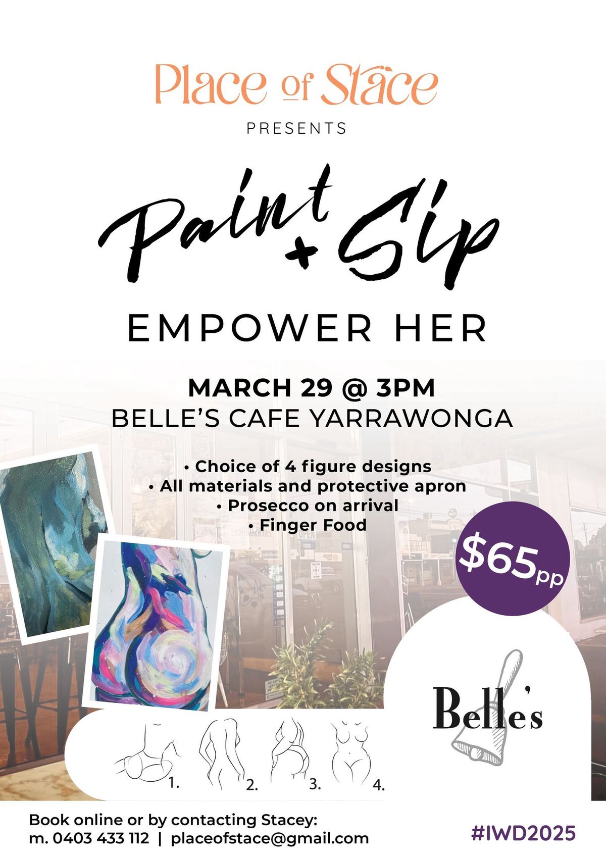 Belle's Cafe Paint & Sip with Place of Stace