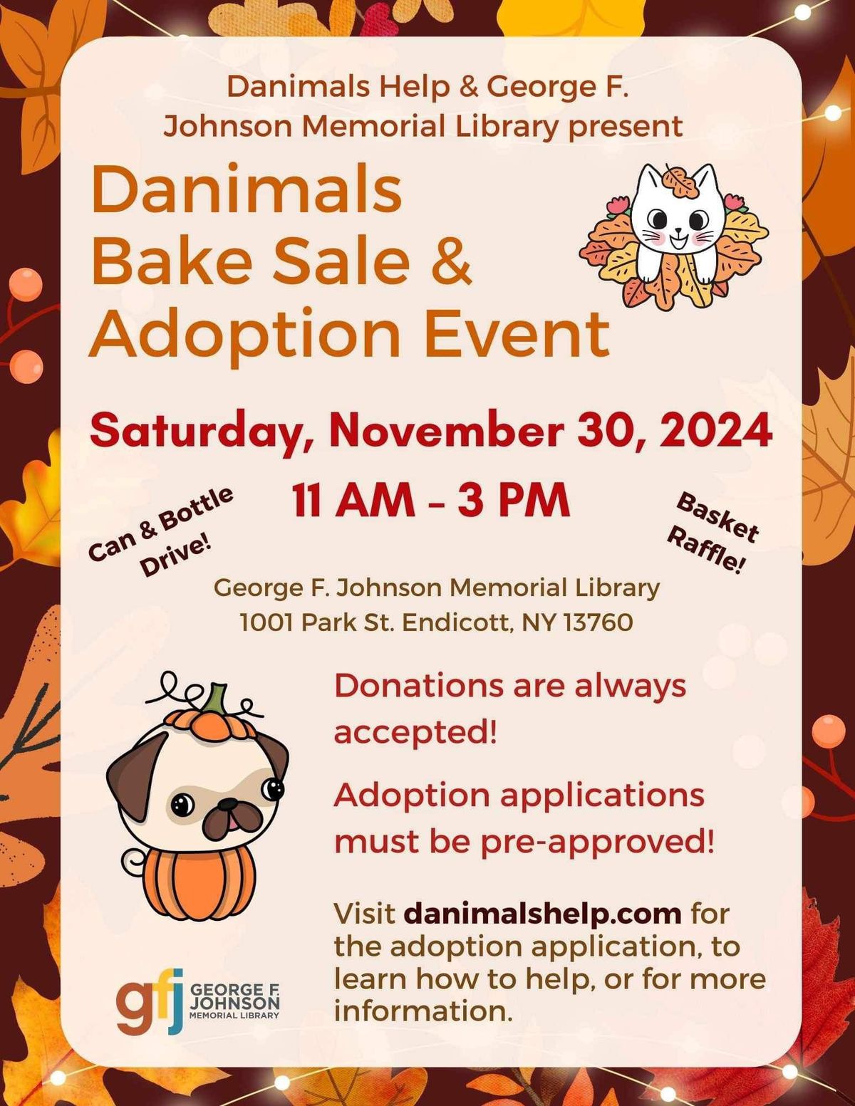 Bake Sale and Adoption Event