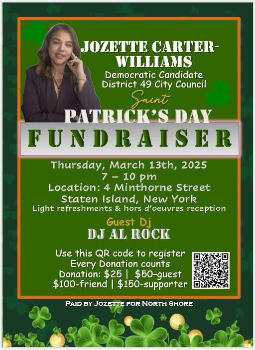 Jozette for North Shore: St Patrick\u2019s Day Fundraiser 