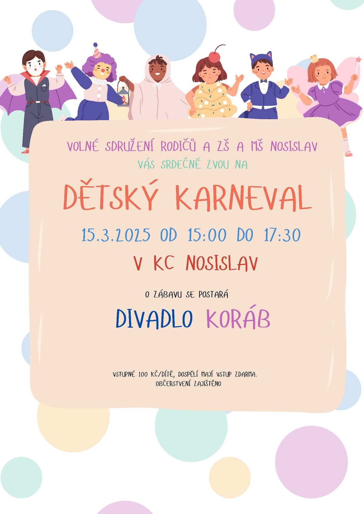 D\u011btsk\u00fd karneval v kc v Nosislavi