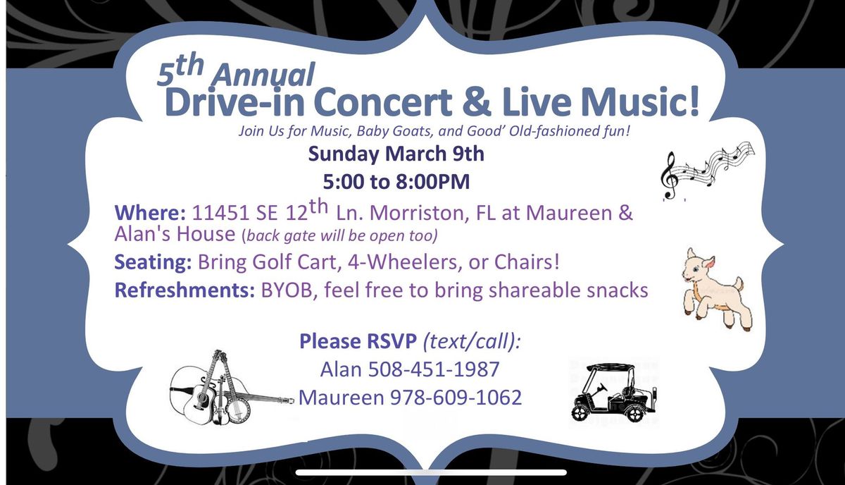 Drive-in Concert & Baby Goat Party (Florida Farm)