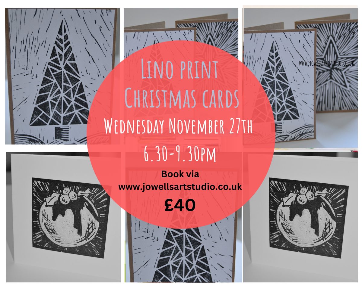 Lino Print Christmas Cards