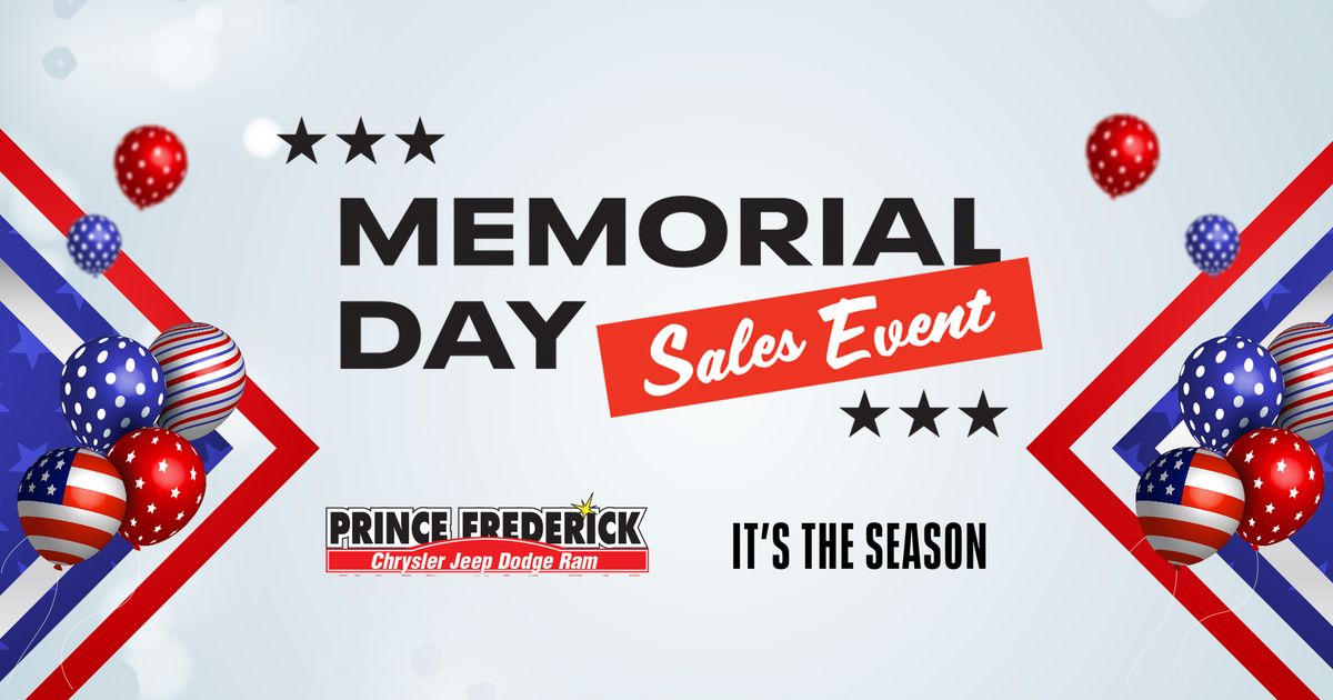 Memorial Day Sales Event!