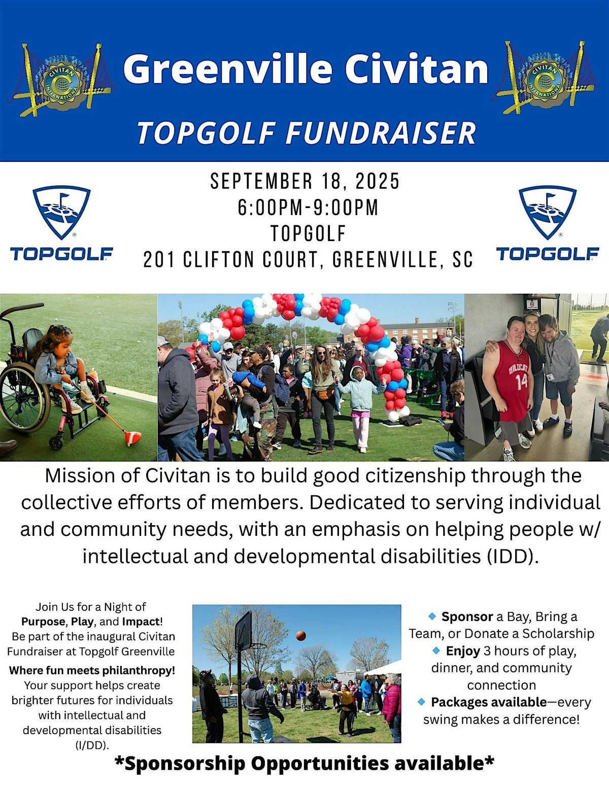 Greenville Civitan Topgolf Fundraiser