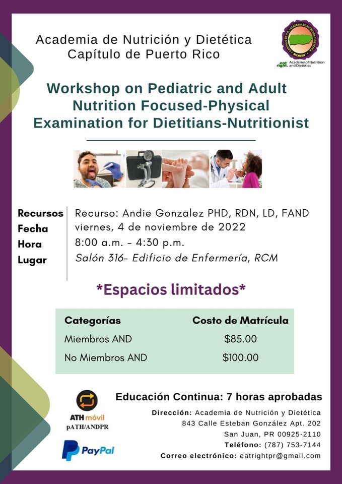 Workshop on Pediatric and Adult Nutrition Focused-Physical Examination for Dietitians-Nutritionists