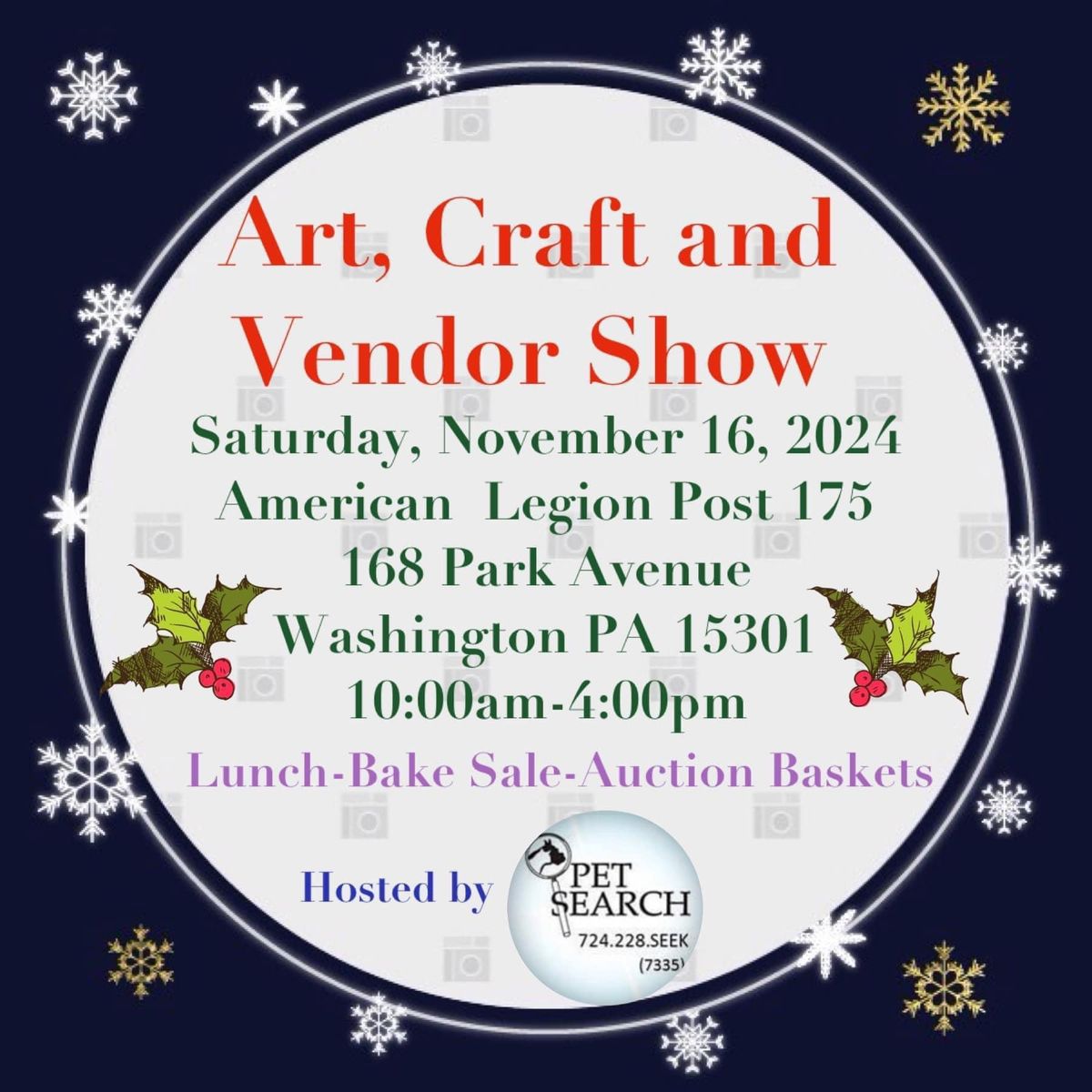 Pet Search Art, Craft and Vendor Show with Strawberry Moon Creations 