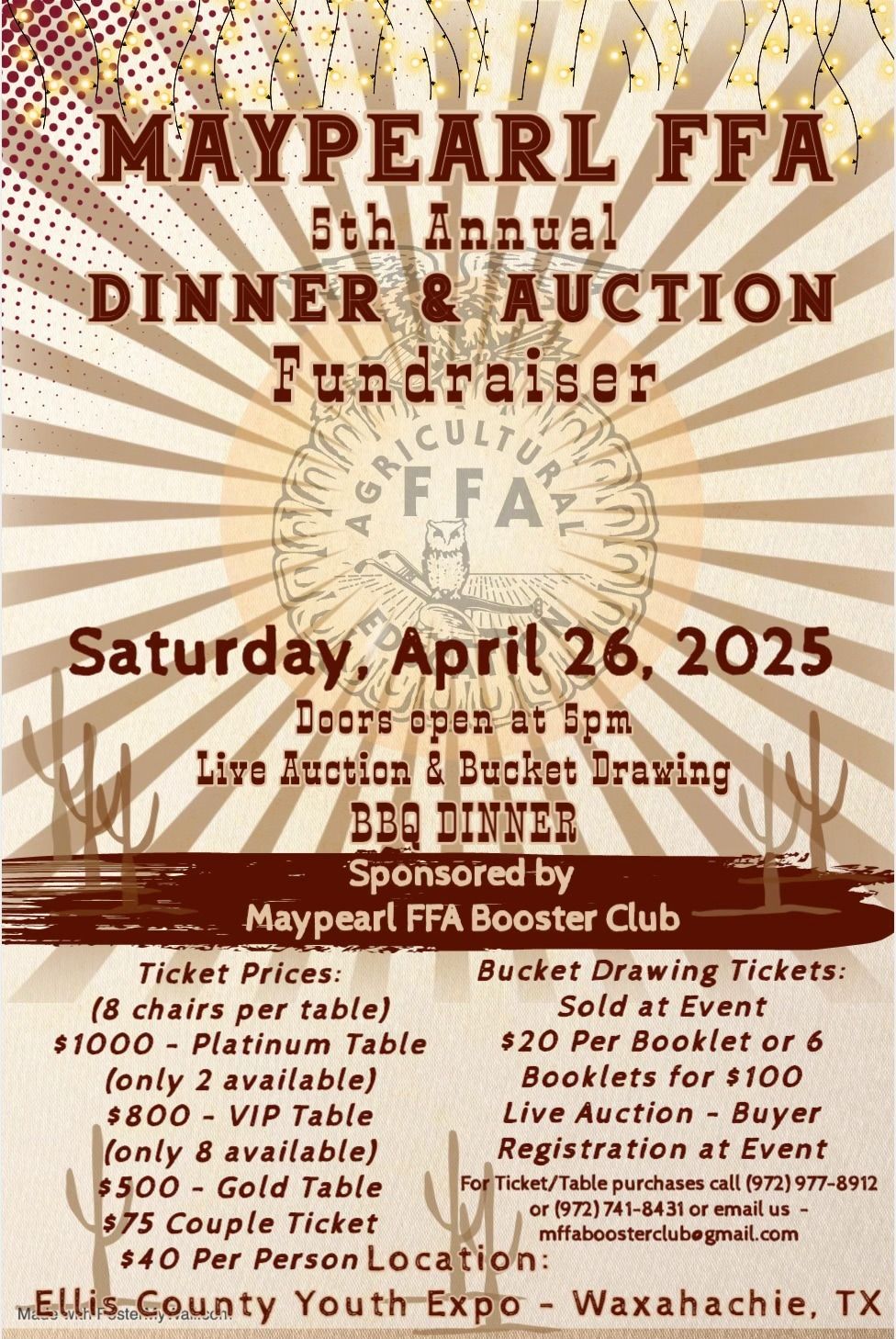 Maypearl FFA Dinner and Auction