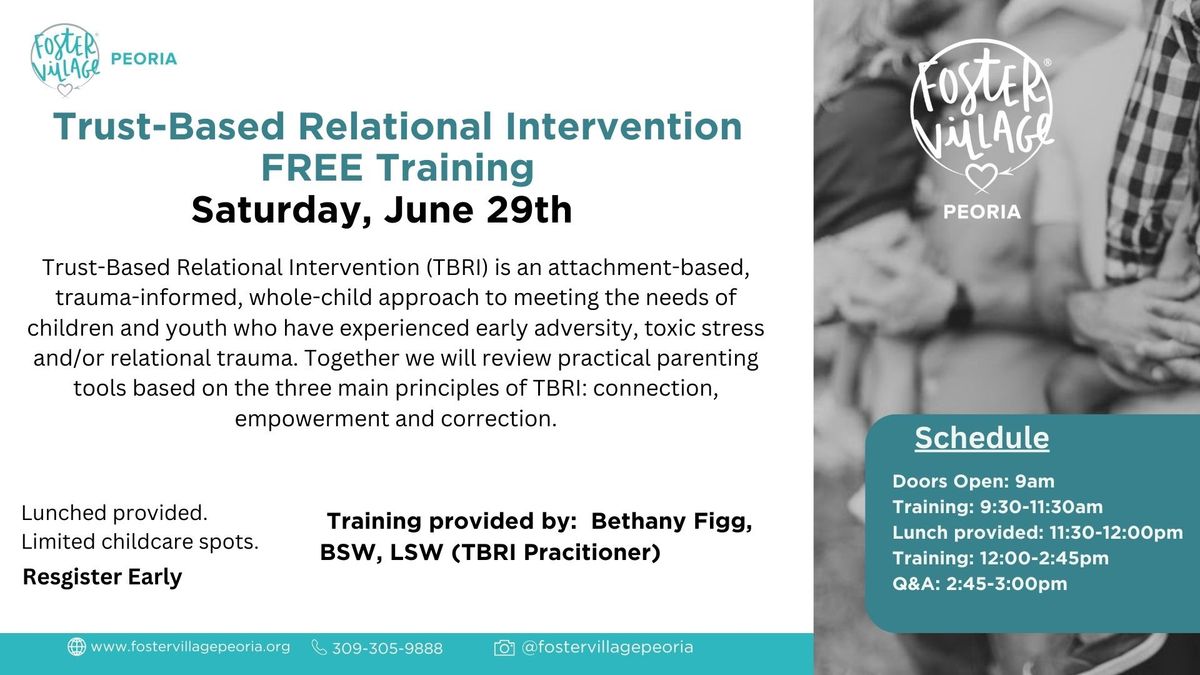 Free Training: TBRI (Trust-Based Relational Intervention in-person)