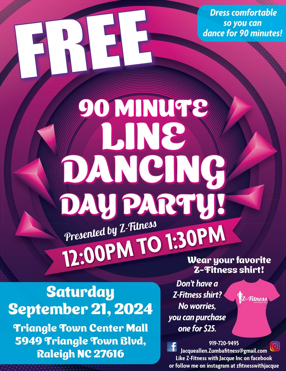 Free 90 Minute Line Dancing Day Party!