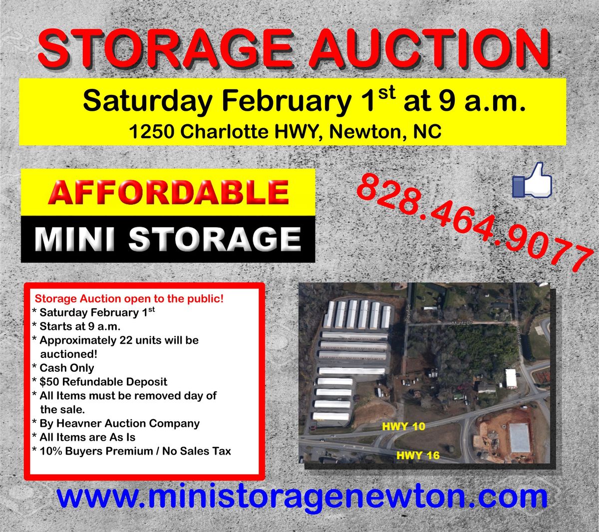 Storage Auction-Open to Public-Rain or Shine