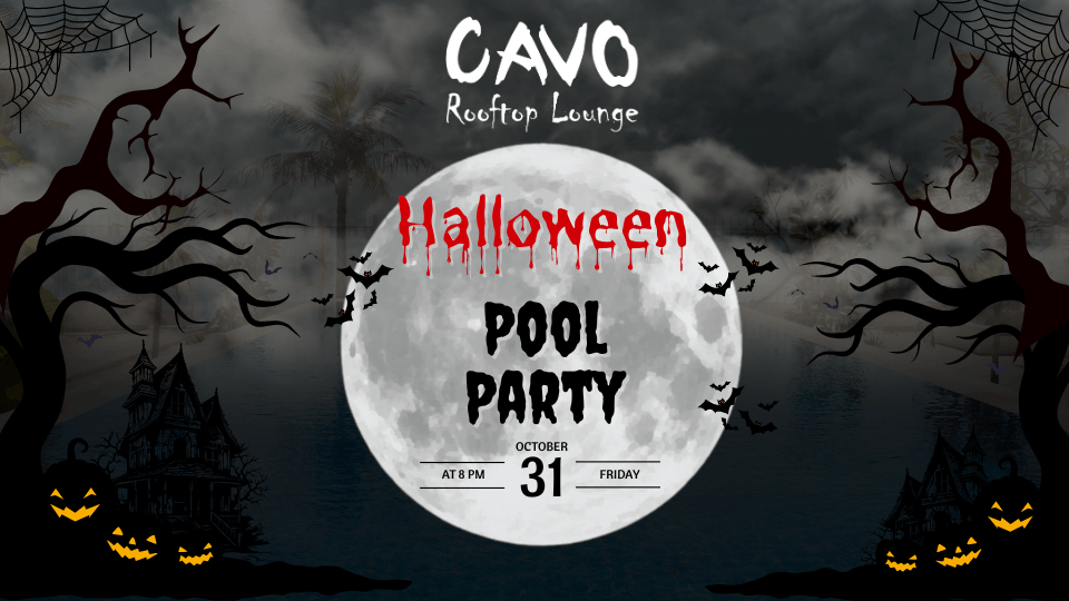 Halloween pool party at Cavo rooftop