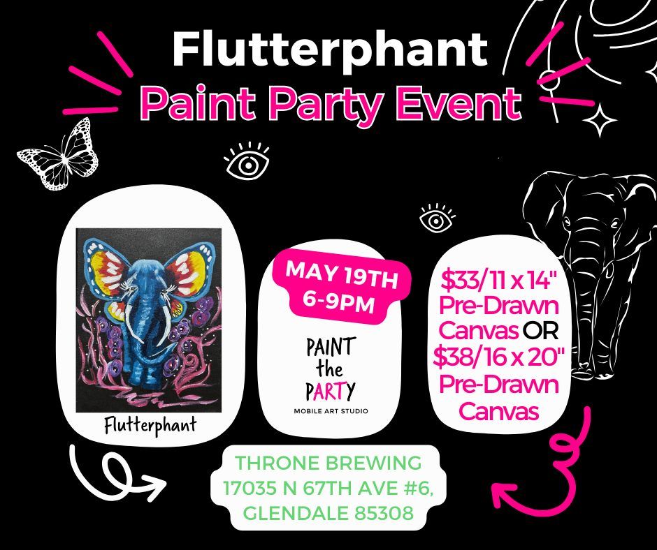 Flutterphant Paint Party Event