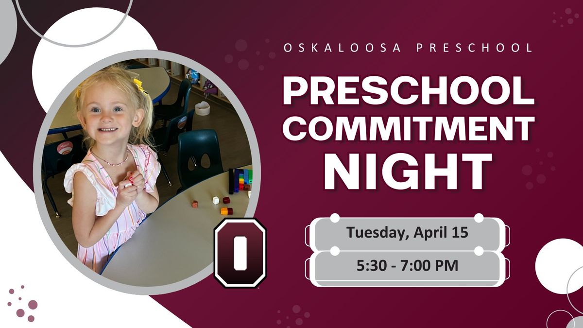 Oskaloosa Preschool Commitment Night