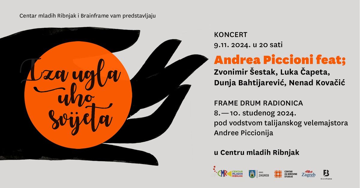 Koncert i frame drum radionica Andree Piccionija