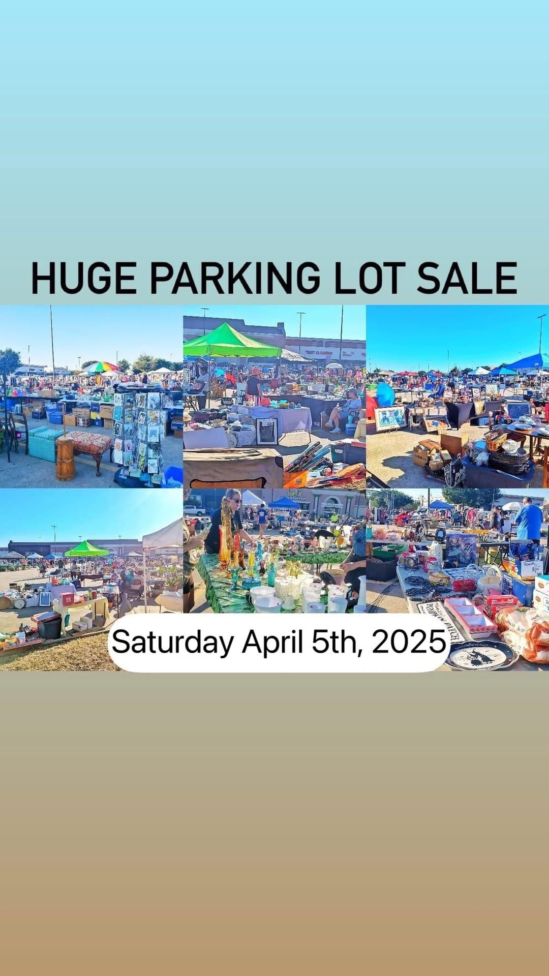 Spring 2025 Parking Lot Sale is Scheduled!