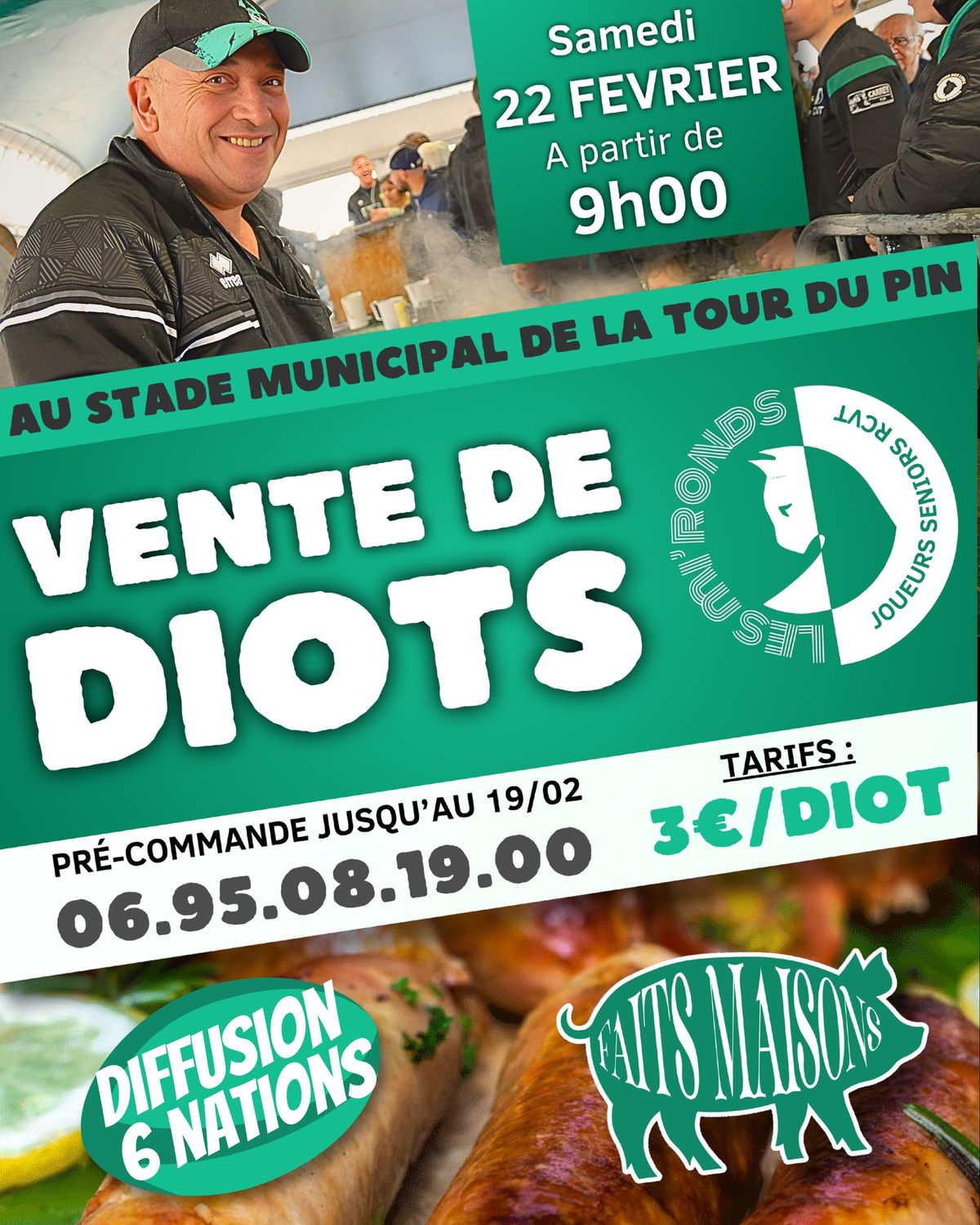 Vente de diots des seniors du RCVT