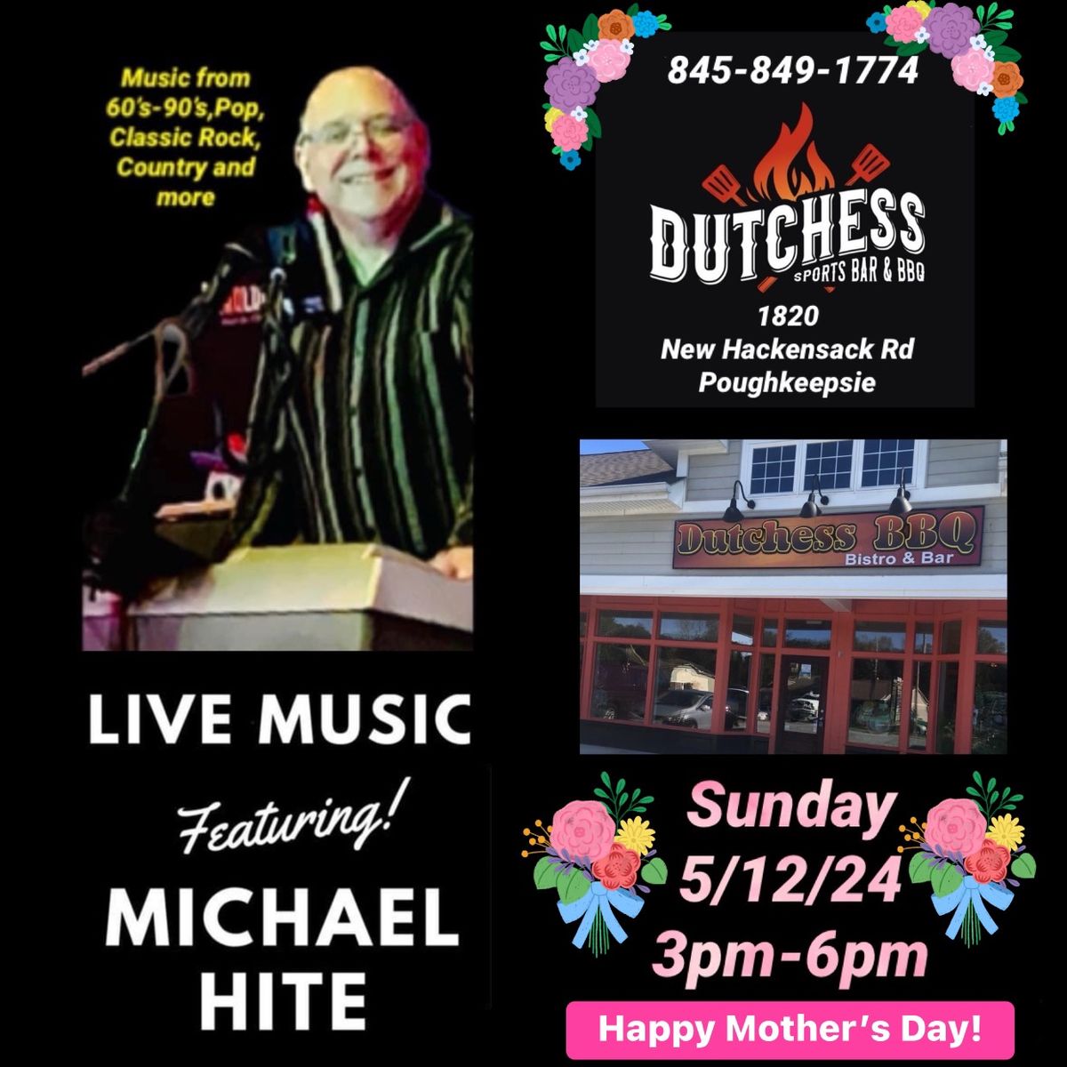 Mother\u2019s Day Michael Hite Live @ Dutchess Sports Bar & BBQ!