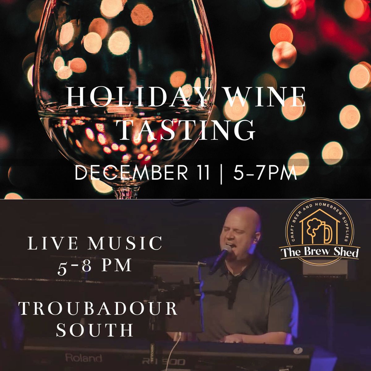 FREE HOLIDAY WINE TASTING & LIVE MUSIC