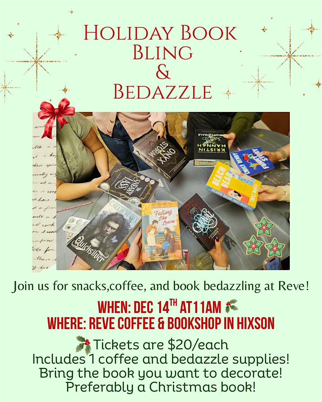 Holiday Book Bedazzling Party