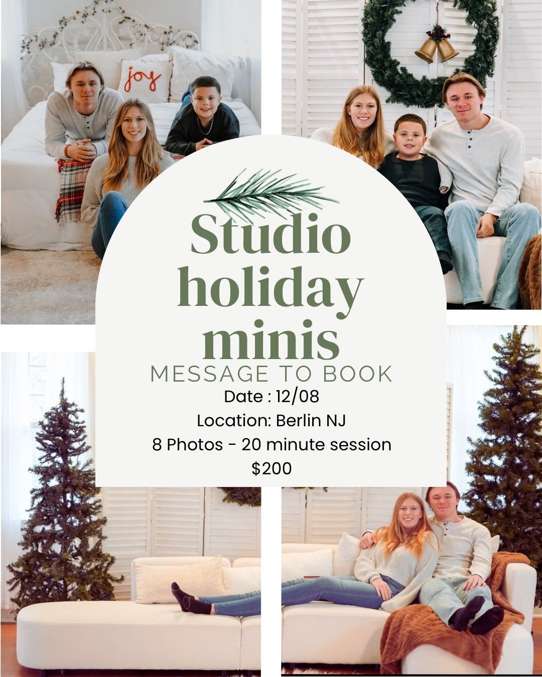 Holiday studio mini sessions