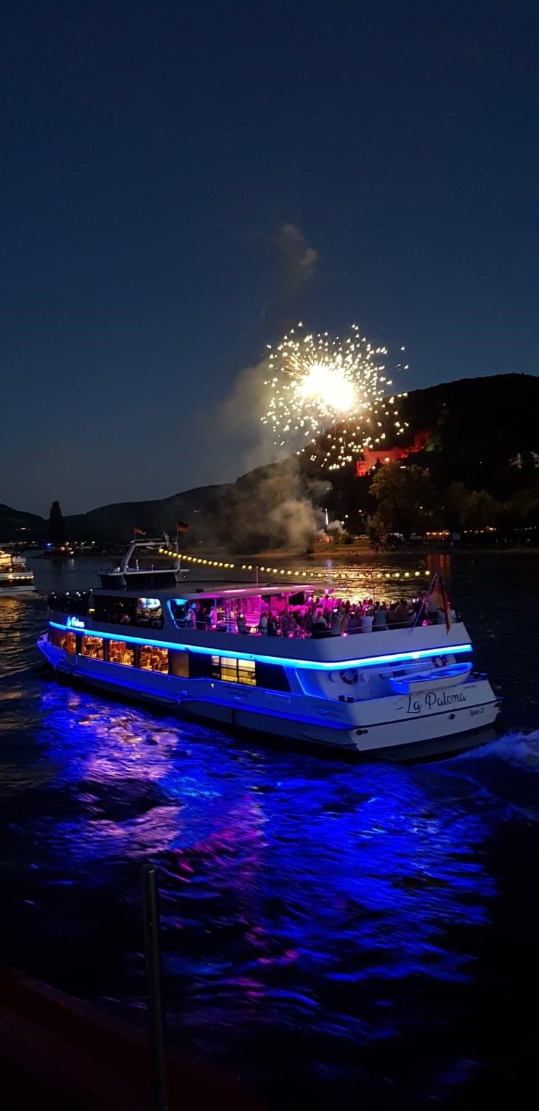 Rhein in Flammen an der Loreley auf der La Paloma 