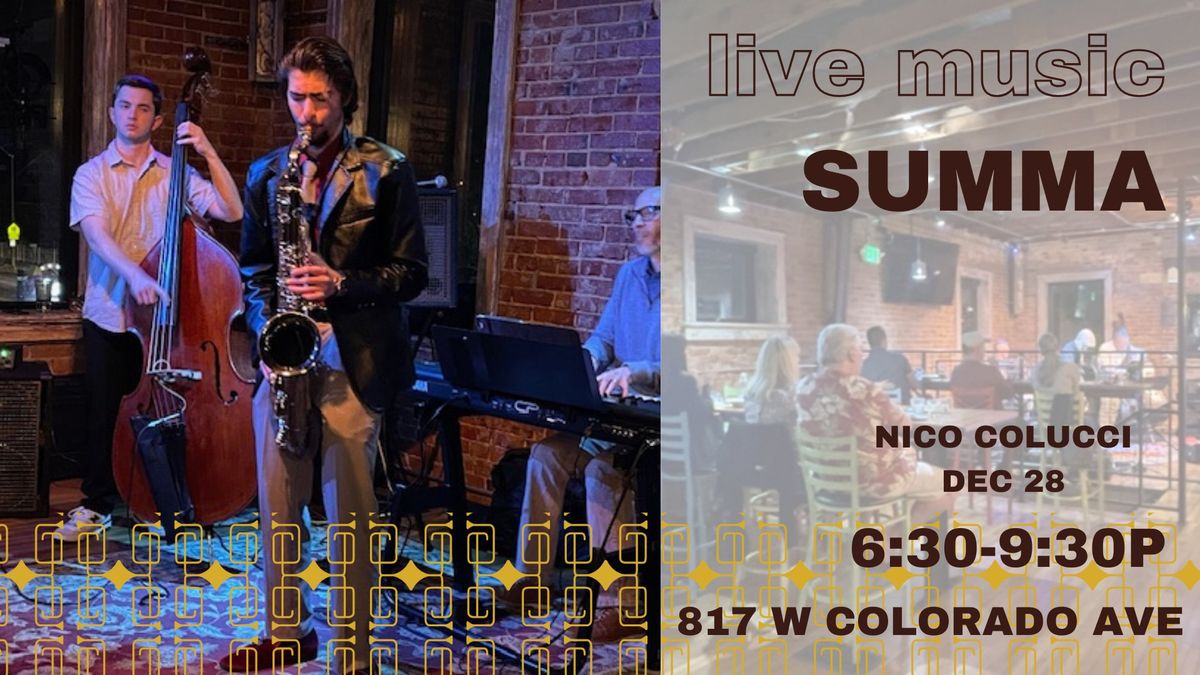 Live music with Nico Colucci