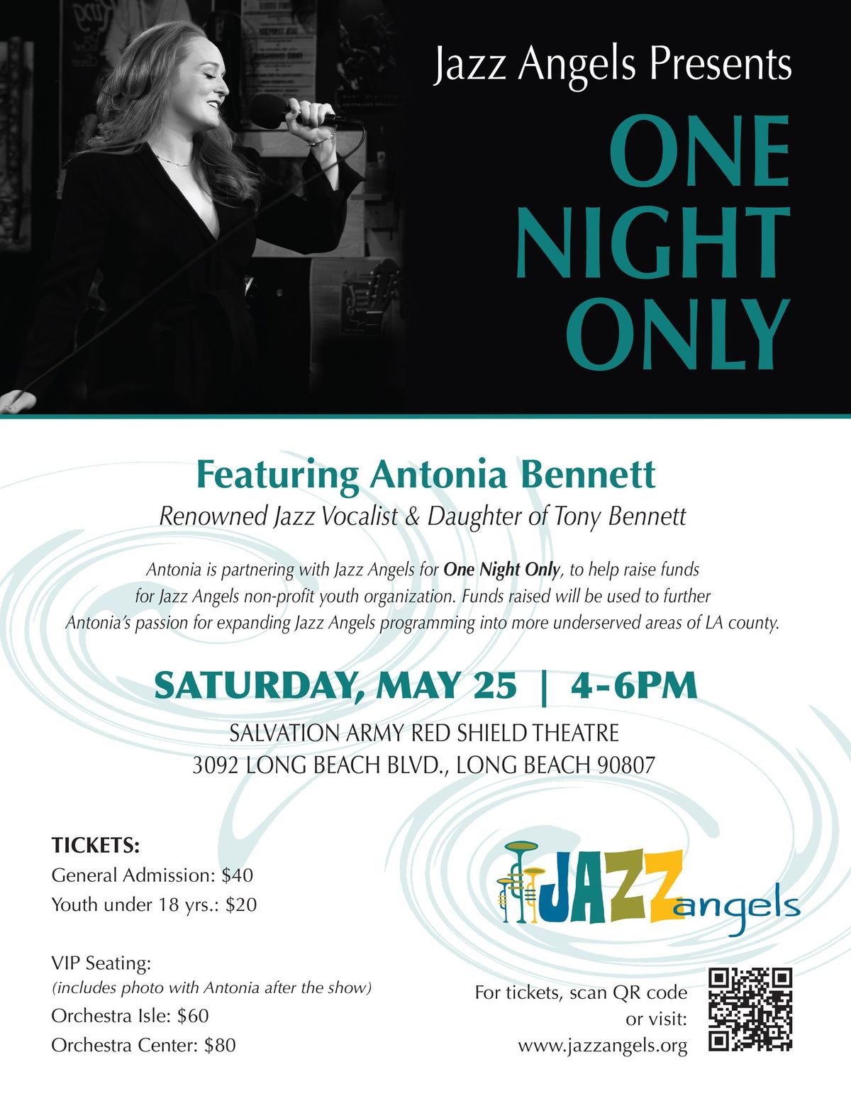 Jazz Angels Presents \u2728ONE NIGHT ONLY\u2728 Featuring Antonia Bennett